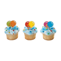 Balloons Cupcake Rings - 9 Pieces