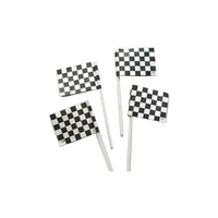 Checkered Flag Cupcake Picks - 8Pce 