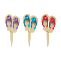 Summer Flip Flops/ Slippers Cupcake Picks - 9Pieces