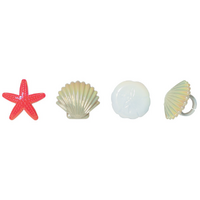 Sea Shell Cupcake Rings - 6Pcs