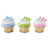 Baby Cupcake Picks 12 Pieces - Baby Shower Cupcake Toppers