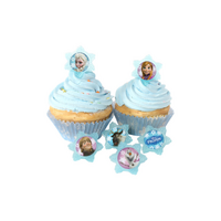 Frozen Characters Cupcake Rings - 12 Pc 