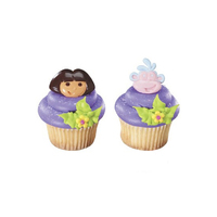 Dora And Monkey Cupcake Rings 