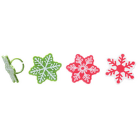 Nordic Snowflake Cupcake Rings - 6Pcs