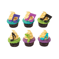 Music Notes Cupcake Picks - 6Pieces