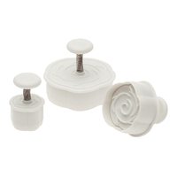 Ateco 3 Rose Sugar Paste Plunger Cutter Set