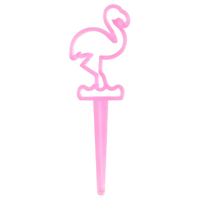 Pink Flamingo Cupcake Pick - 6 Pieces