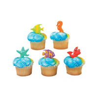 Sealife Friends Cupcake Picks - 10Pieces