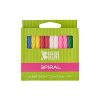 Assorted Colors Smooth And Spiral Candles Bakery Crafts 