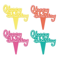 Happy Birthday - Cupcake Picks (12 Pc)