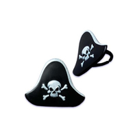 Pirate Hat Cupcake Rings - 12 Pc