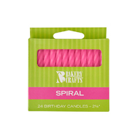 Pink Smooth And Spiral Candles Bakery Crafts 