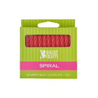 Red Smooth And Spiral Candles Bakery Crafts 