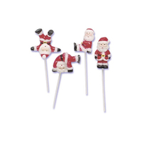 Tumbling Santa Cupcake Picks (6 Styles)