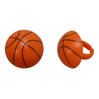 3D Basketball Cupcake Rings - 8 Pc