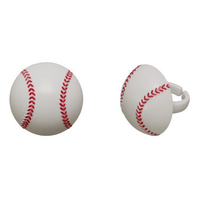 3D Baseball Cupcake Rings Set Of 8 Rings