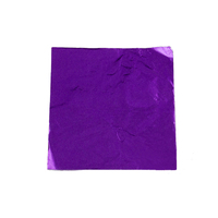 Purple 4 X 4  Large Foil For Wrapping Chocolates - 10 Sheets