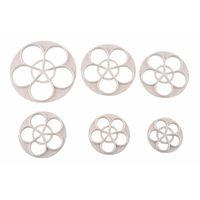 Extra Large - Five Petal Rose Cutter Set - 6Pcs - 5 Petal Roses Fondant Cutters