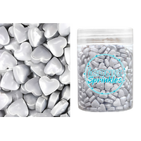 Silver Sweet Hearts Sprinkles - 100g