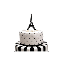 Eiffel Tower - Acrylic Cake Topper - Black 