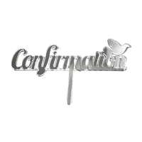 Confirmation - Acrylic Cake Topper - Mirror Silver 