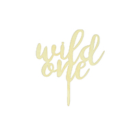 Wild One - Acrylic Birthday Cake Topper - Wood Look