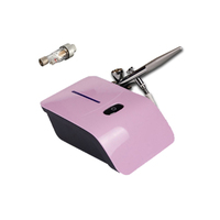 Airbrush Machine With Moisture Trap - Pink Colour Kit