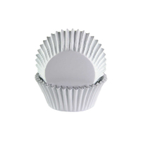 White Large Foil Cupcake Cases- 25 Pieces