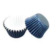 Navy Blue Mini 25mm Foil Cupcake Cases - 50 Pieces