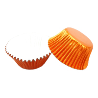 Orange Large Foil Cupcake Cases - 25 Pieces