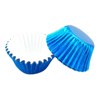 Royal Blue Mini 25mm Foil Cupcake Cases- 50 Pieces