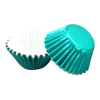 Teal Green Mini 25mm Foilcupcake Cases - 50 Pieces 