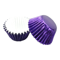 Purple Mini 25mm Foil Cupcake Cases - 50 Pieces