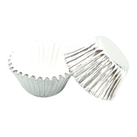 Silver Mini 25mm Foil Cupcake Cases - 50 Pieces