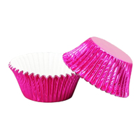 Hot Pink Large Foil Baking Cups - 25 Pieces - Cupcake Cases