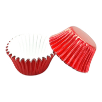 Red Mini 25mm Foil Cupcake Cases - 50 Pieces