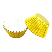 Antique Gold Mini 25mm Foil Cupcake Cases - 50 Pieces 