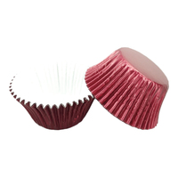 Burgundy Large Foil Cupcake Cases - 25 Pieces