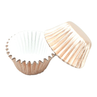 Rose Gold Mini 25mm Foil Cupcake Cases - 50 Pieces 