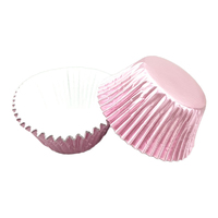 Light Pink Large Foil Cupcake Cases - 25 Pieces