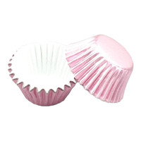 Light Pink Mini 25mm Foil Cupcake Cases - 50 Pieces