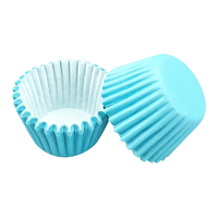 Light Blue Mini 25mm Grease-Proof Cupcake Cases - 50 Pieces - Cupcake Case 