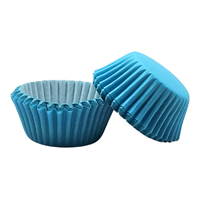 Light Blue Mini 35mm Grease-Proof Cupcake Cases - 50 Pieces - Cupcake Case