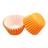 Orange Mini 25mm Grease-Proof Cupcake Cases - 50 Pieces - Cupcake Case 