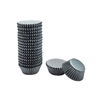 Gun Metal Mini 3.5cm Base - 500Pieces Foil Baking Bulk Cupcake Cases Liner