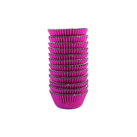 Hot Pink Mini 2.5cm Base - 500Pieces Foil Baking Bulk Cupcake Cases Liner