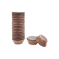 Rose Gold Mini 3.5cm Base - 500Pieces Foil Baking Bulk Cupcake Cases Liner