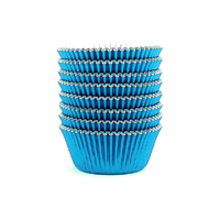 Light Blue Large Foil - 250Pieces Plain Baking Cupcake Bulk Cup Cake Case