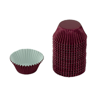 Burgundy Large Foil - 250Pieces Plain Baking Cupcake Bulk Cup Cake Case