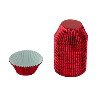 Red Large Foil - 250Pieces Plain Baking Cupcake Bulk Cup Cake Case